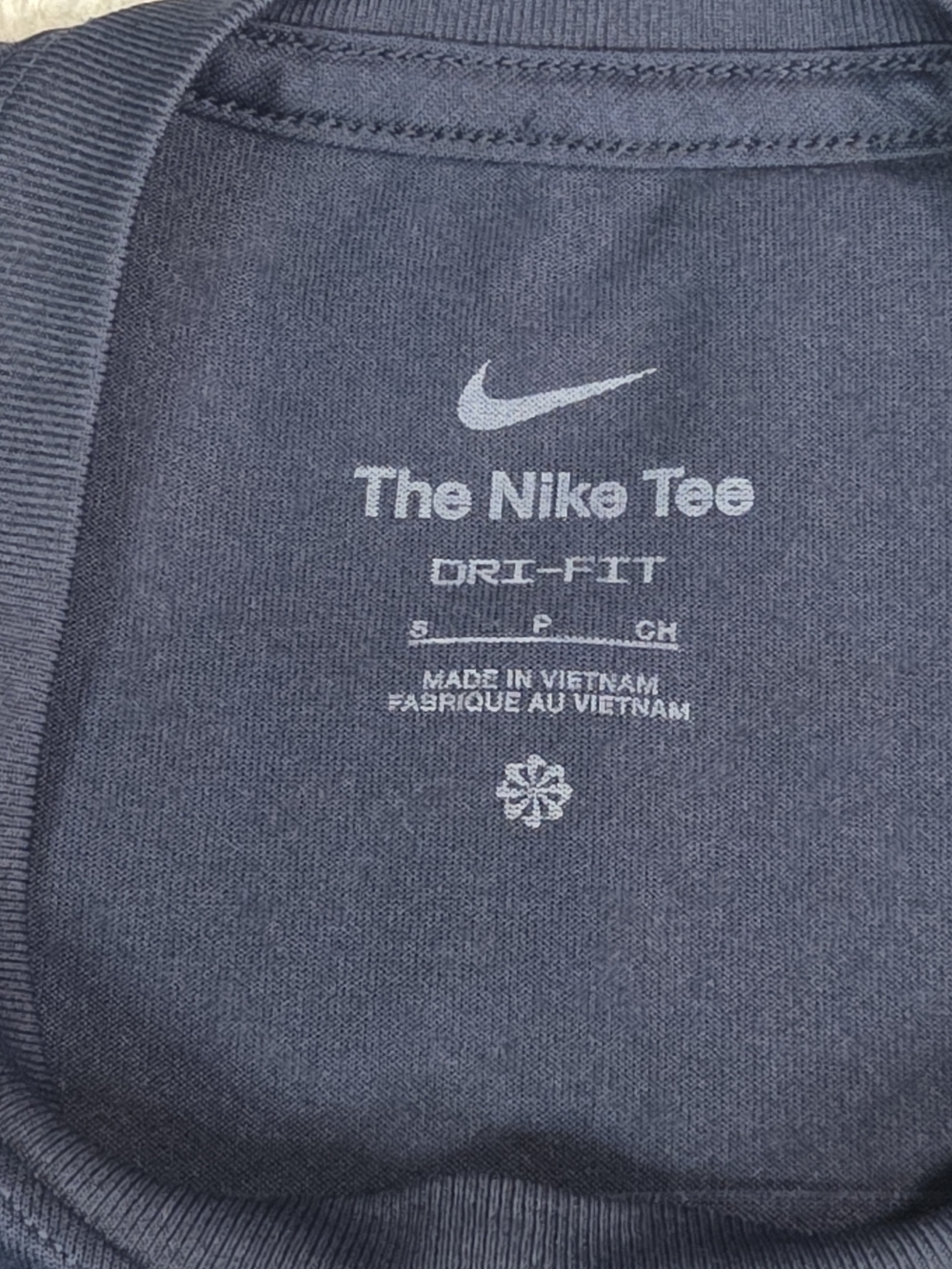 Nike Men’s Dri-FIT Navy Blue Short-Sleeve Crew Shirt Size S - Picture 6 of 7